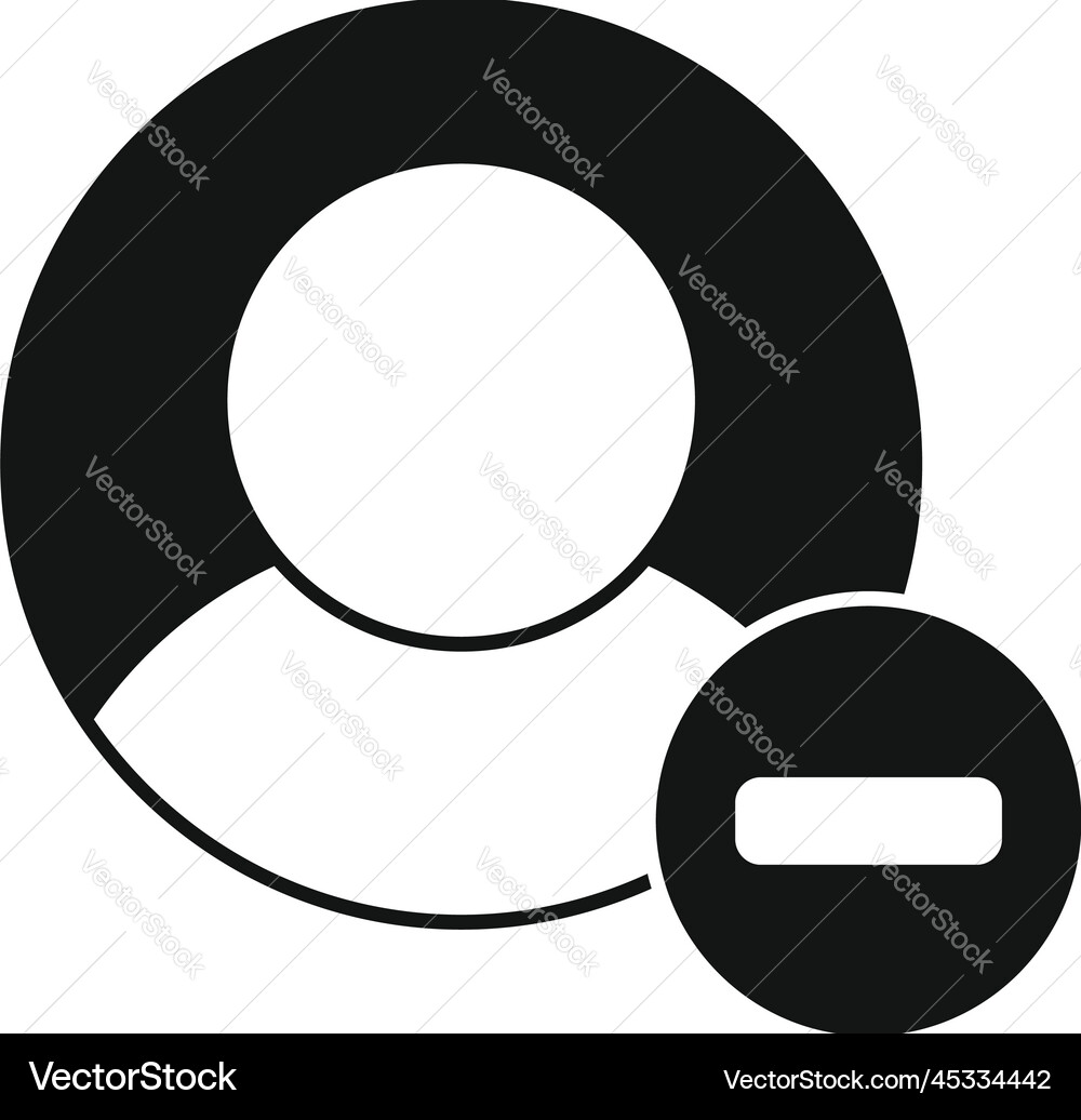 Delete user icon simple sign profile Delete user icon simple sign profile vector image