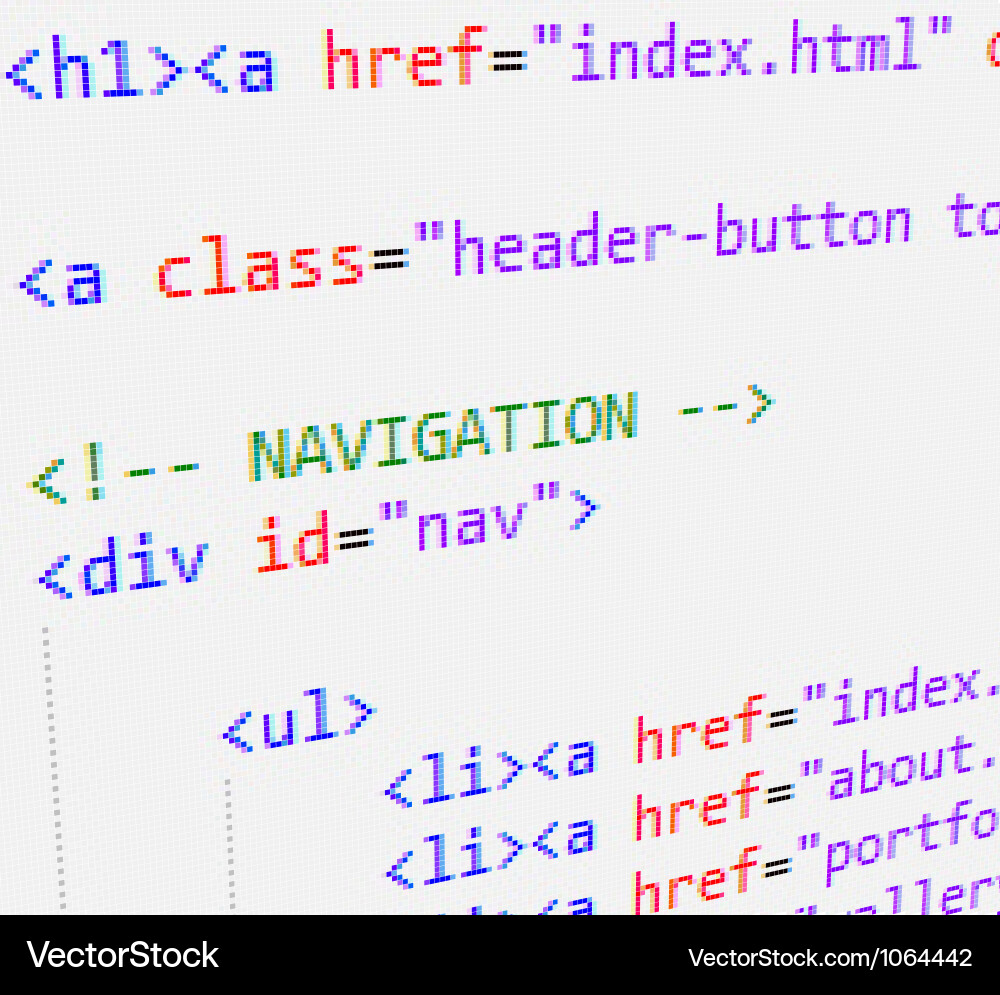 HTML Code Snippet vector image
