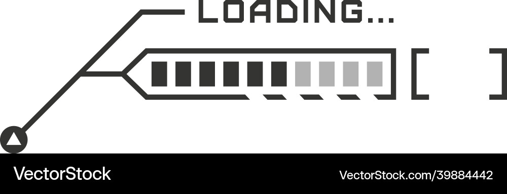 Loading bar in hud style futuristic interface Loading bar in hud style futuristic interface vector image