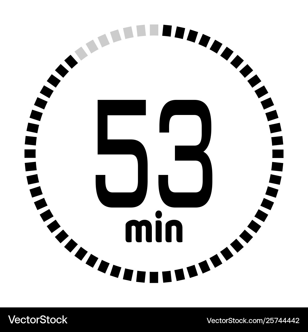 Minutes countdown timer vector image