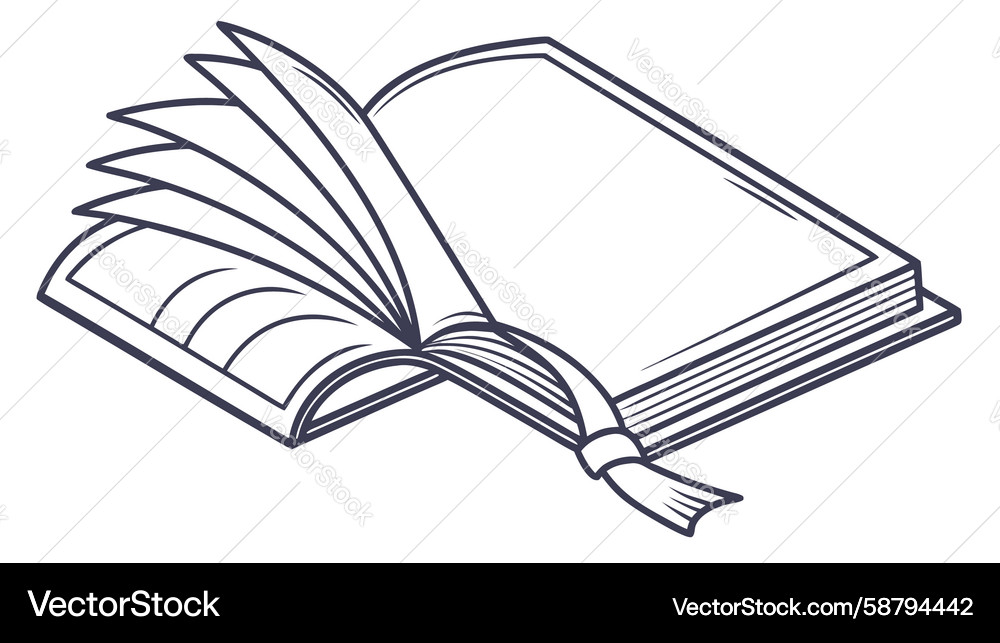 Open book symbol of knowledge design generative Vector Image