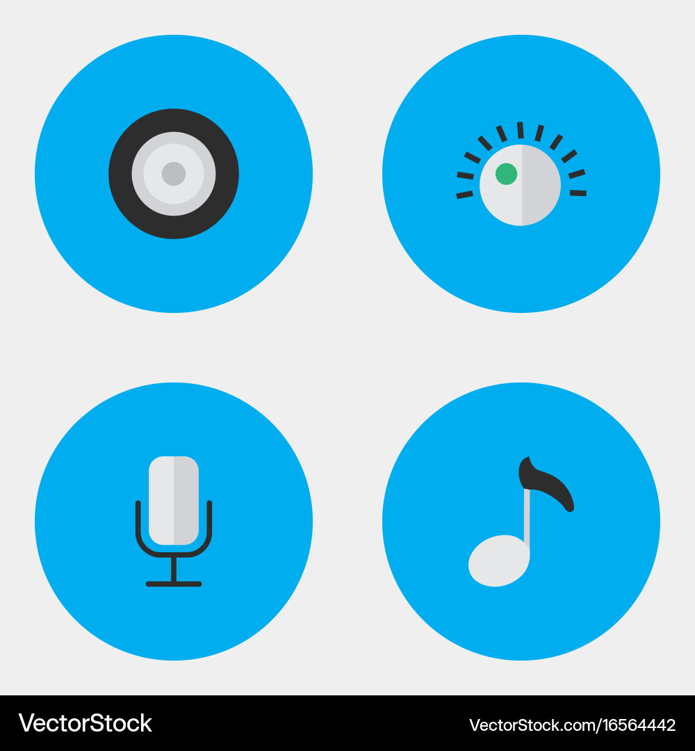 Set of simple icons element vector image