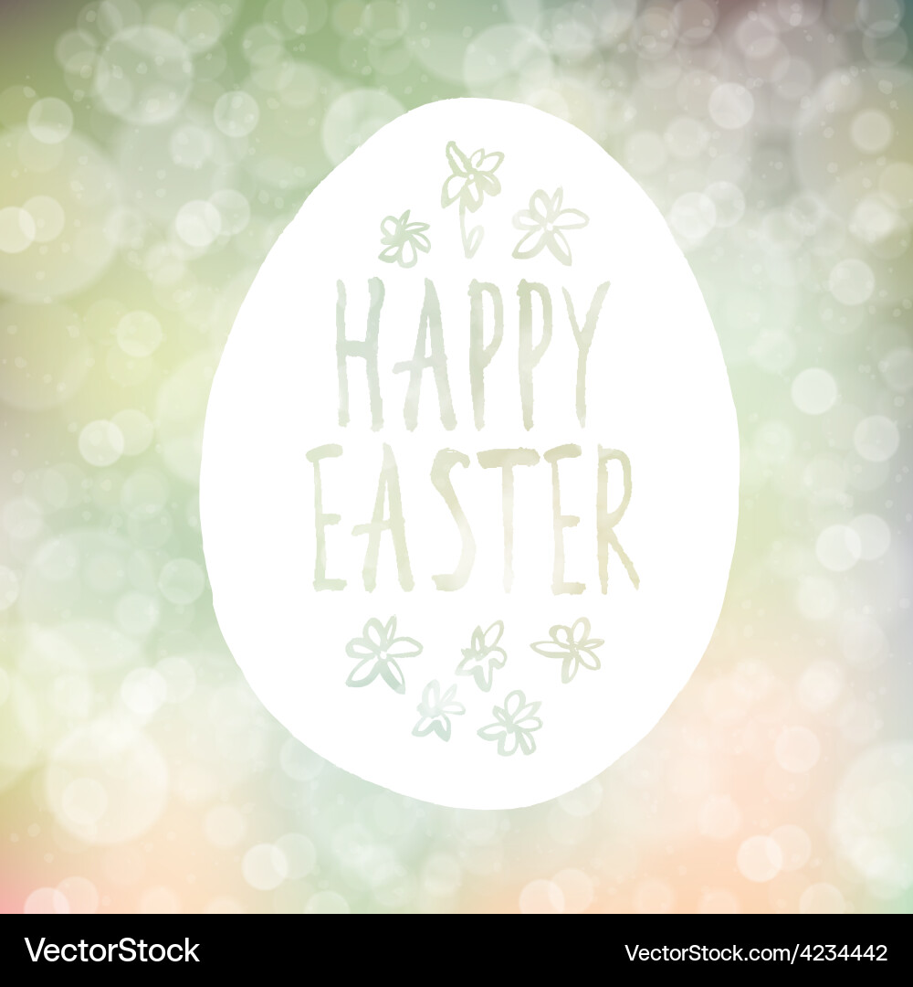 Spring Easter Bokeh Background vector image