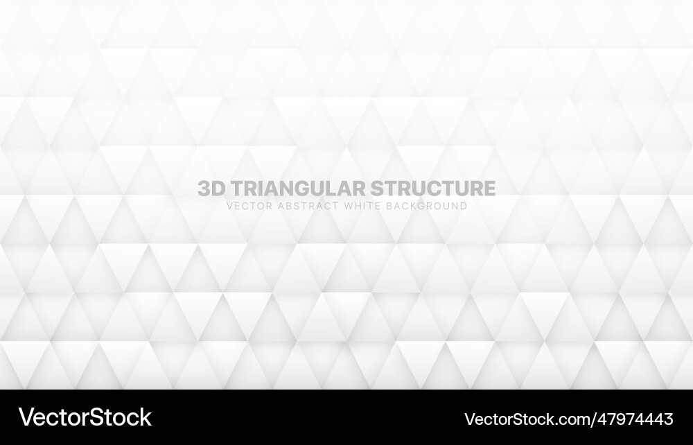 3d triangular particles technologic white vector image