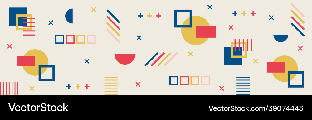 Abstract background with different geometric vector image