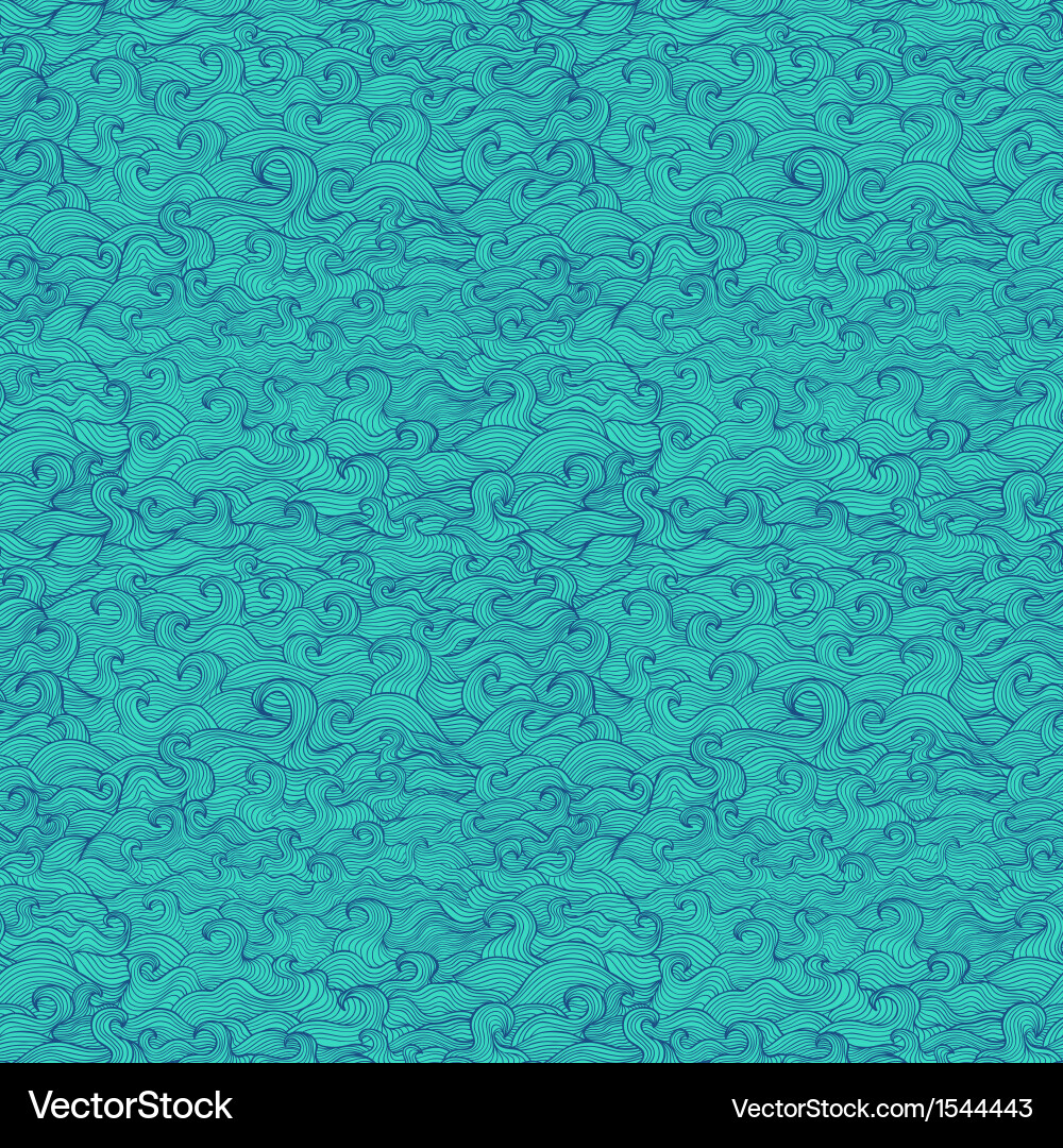Abstract seamless pattern with waves and scallops vector image