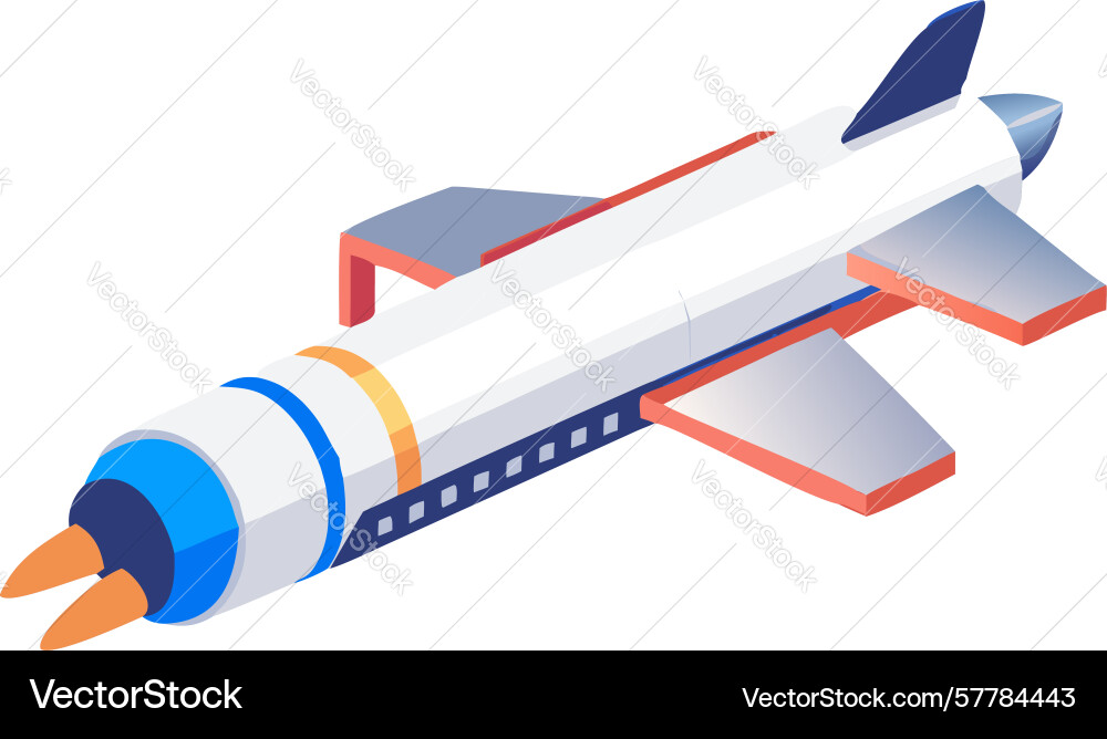 Advanced space probe isometric design generative Vector Image
