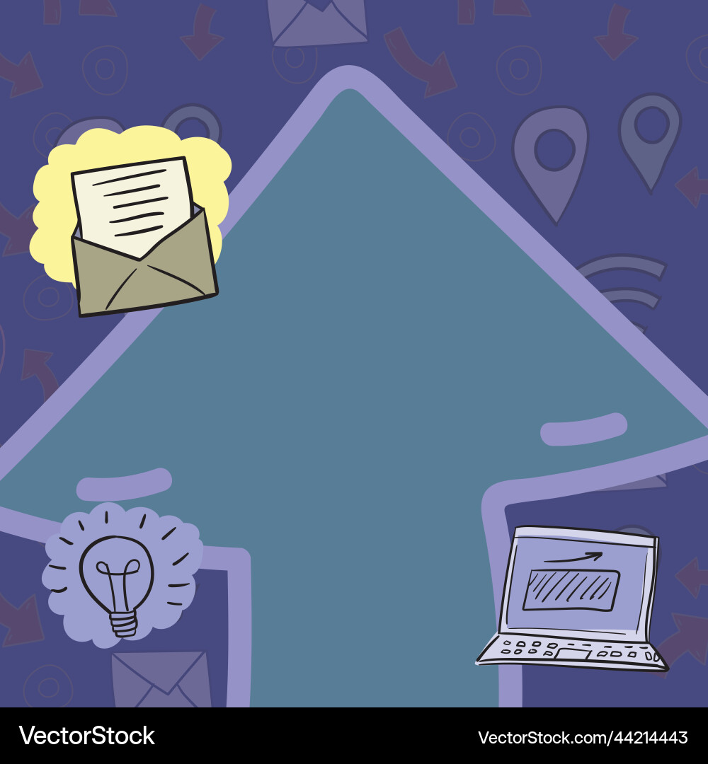 Arrow system pointing upwards symbolizing Vector Image