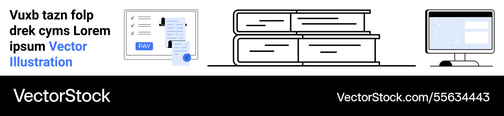 Digital document processing bookshelf Digital document processing bookshelf vector image