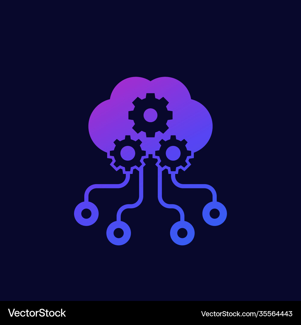 Edge computing icon for web art Vector Image