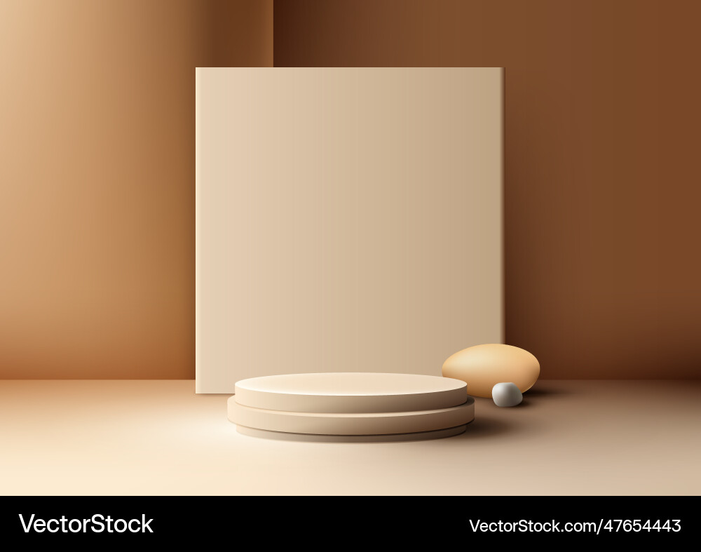 Elegant 3d podium design with minimalistic Elegant 3d podium design with minimalistic vector image