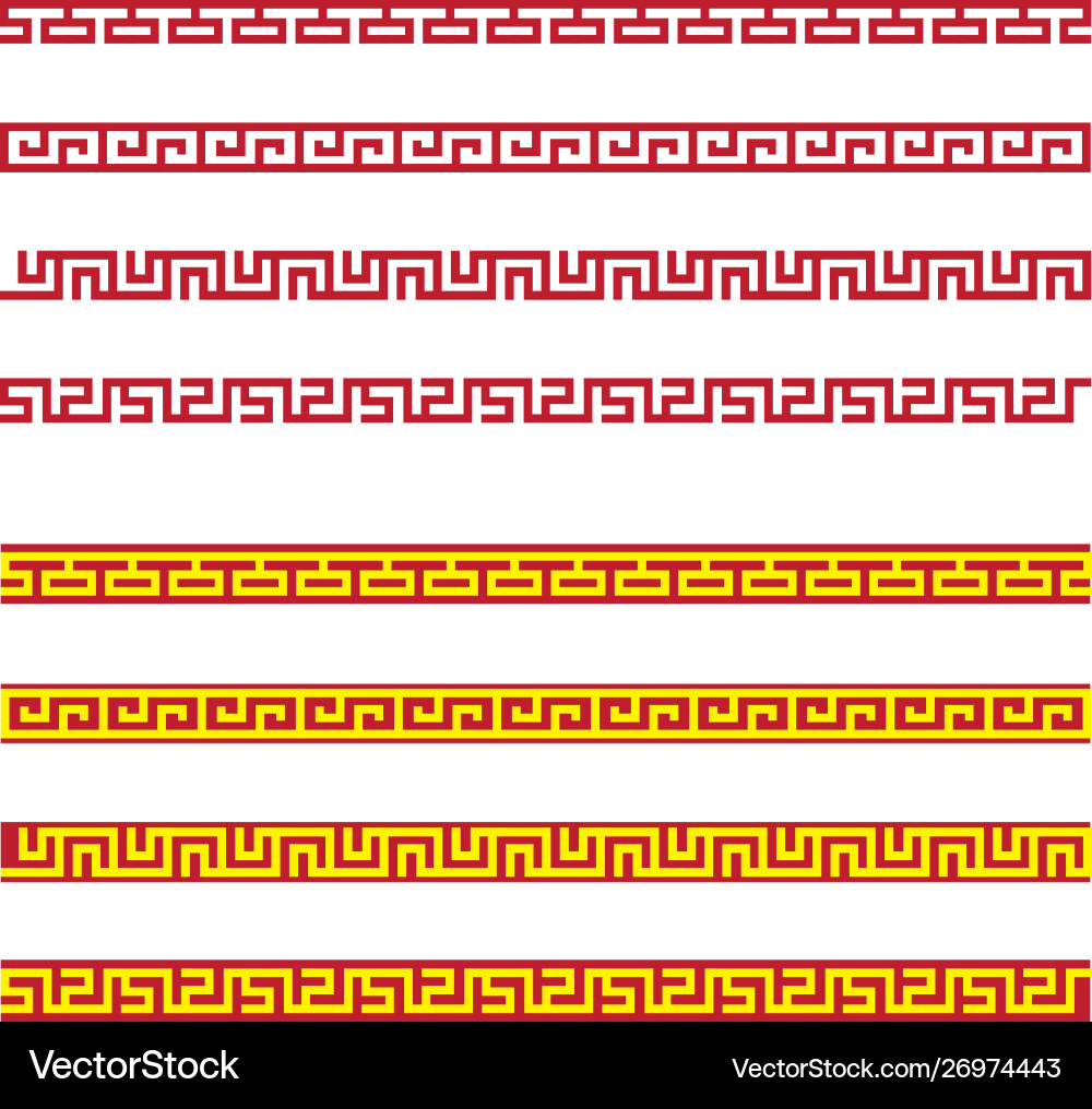 Elegant Chinese Border Pattern vector image