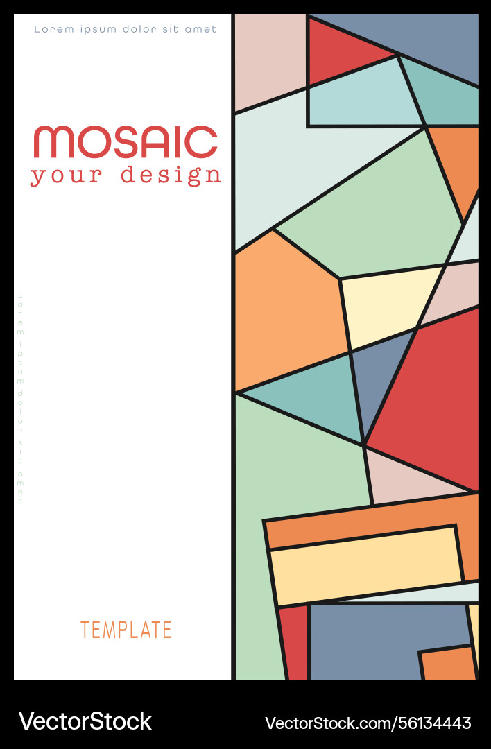 Geometric abstraction colorful mosaic Geometric abstraction colorful mosaic vector image