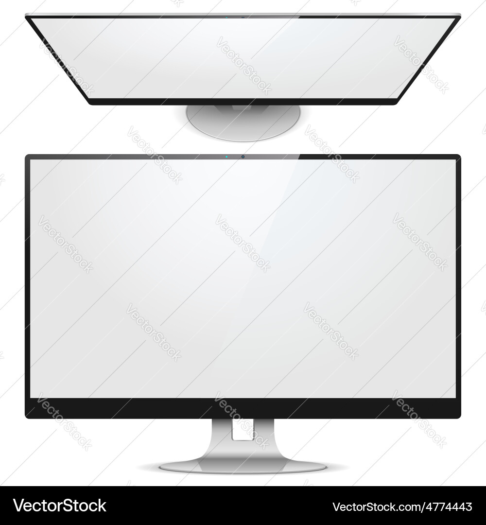 Isolated Monitor Front View vector image