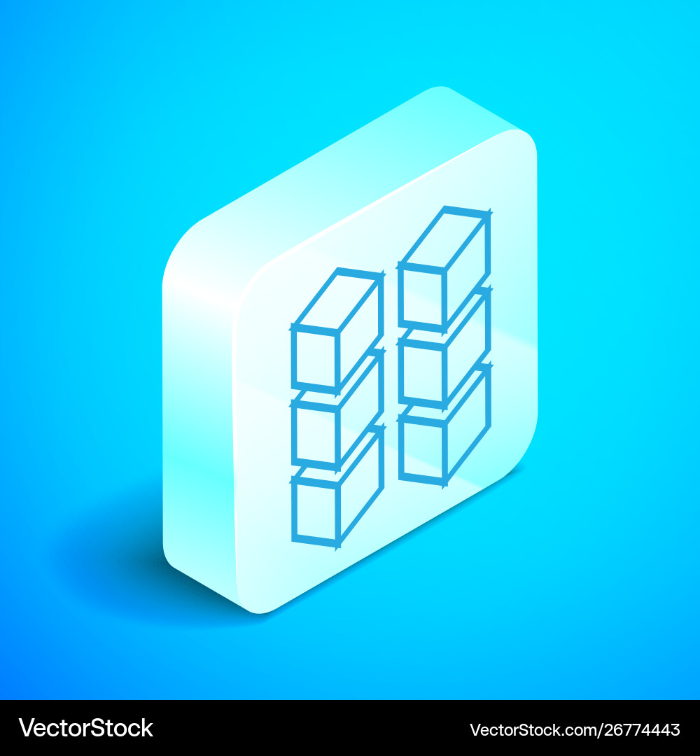 Isometric line blockchain technology icon isolated Isometric line blockchain technology icon isolated vector image
