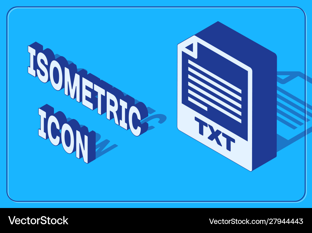 Isometric txt file document download button Isometric txt file document download button vector image