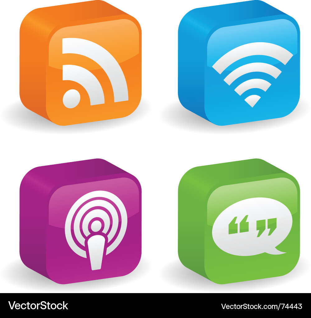 Modern Web Icons - Communication & Network vector image
