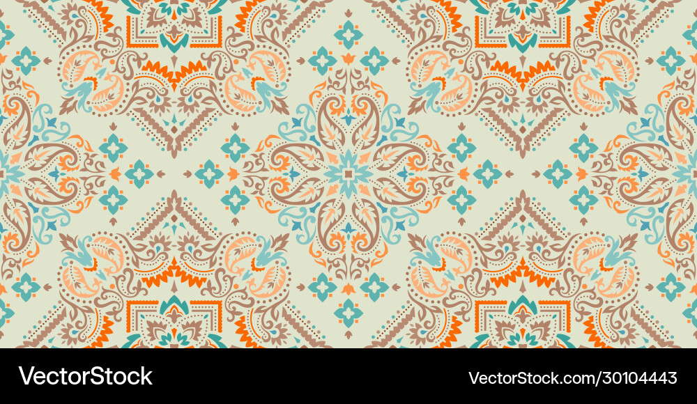 Rectangular seamless bandana print design Rectangular seamless bandana print design vector image