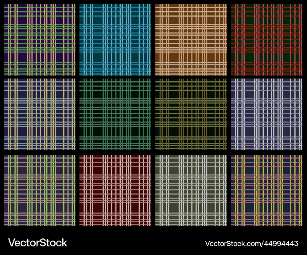 Scottish cell multicolored grid pattern Scottish cell multicolored grid pattern vector image