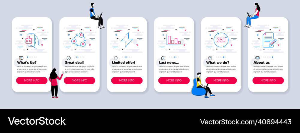 Set of business icons related to histogram Set of business icons related to histogram vector image