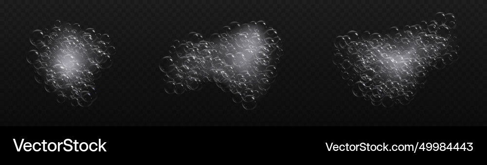Soap foam with bubbles realistic sparkling Soap foam with bubbles realistic sparkling vector image