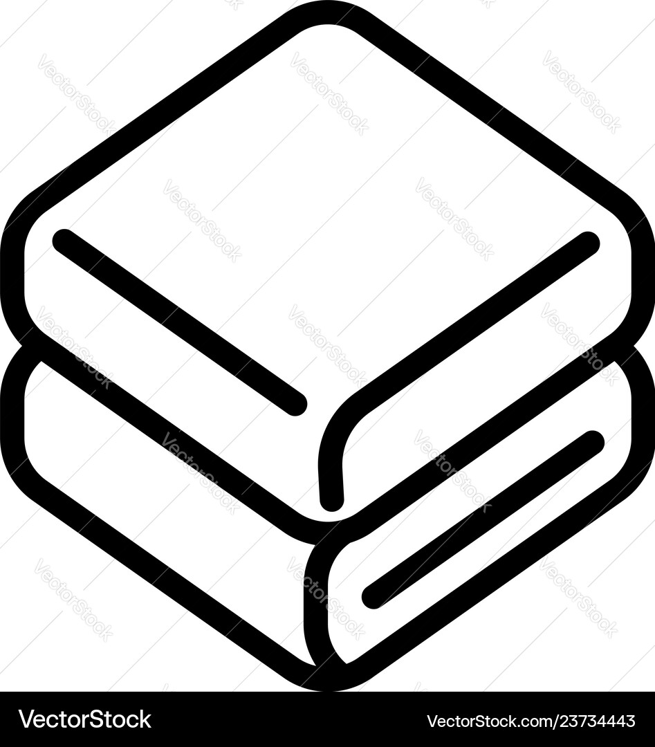 Spa towel stack icon outline style Spa towel stack icon outline style vector image