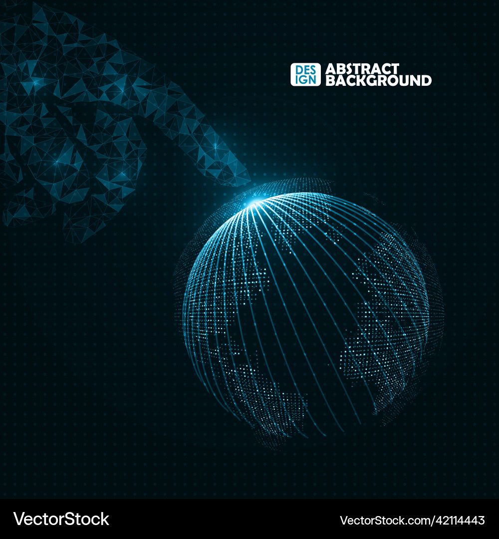 Technology image of globe Technology image of globe Vector Image