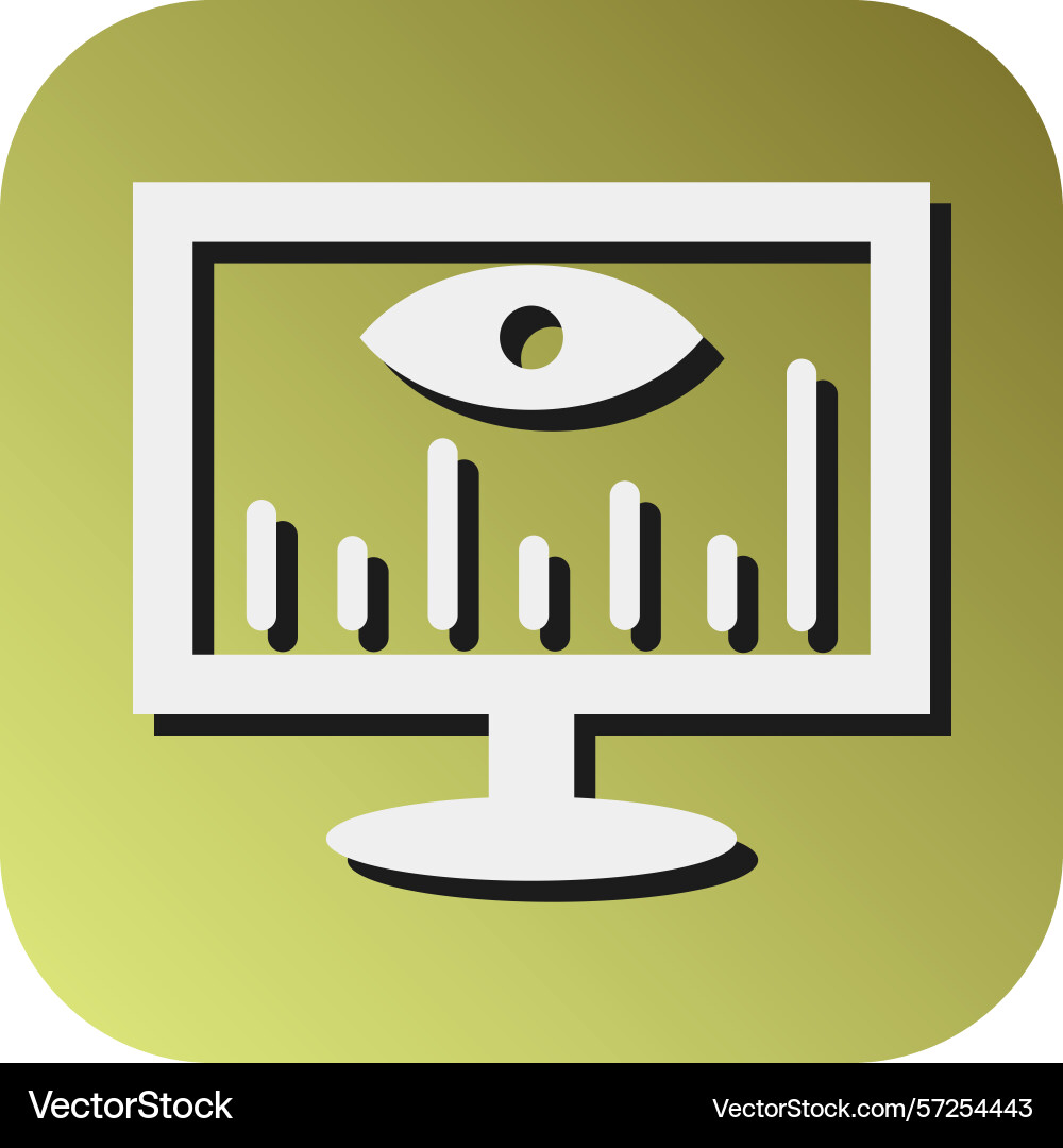 Visualization glyph gradient background icon vector image