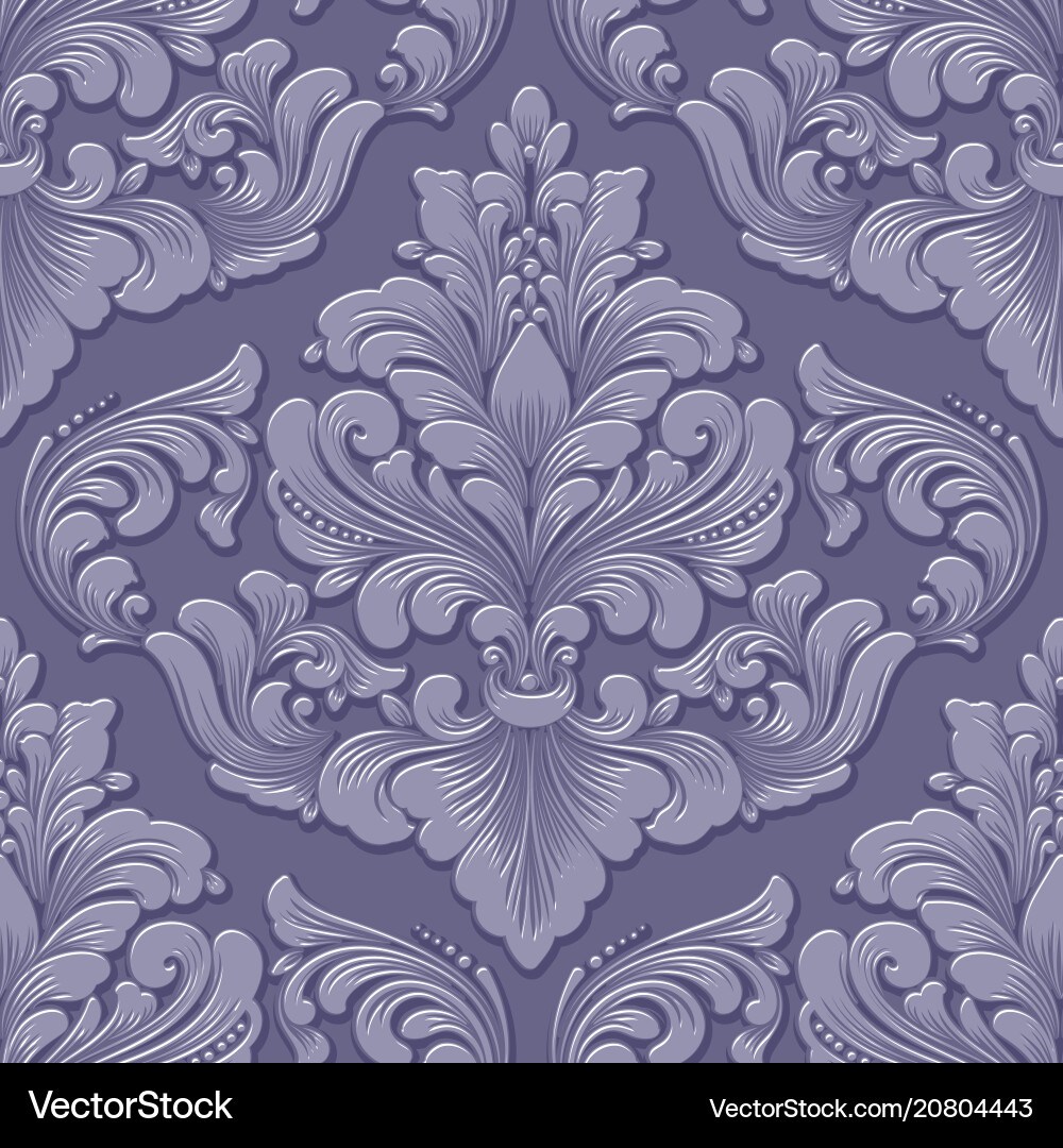 Volumetric Damask Pattern Element vector image