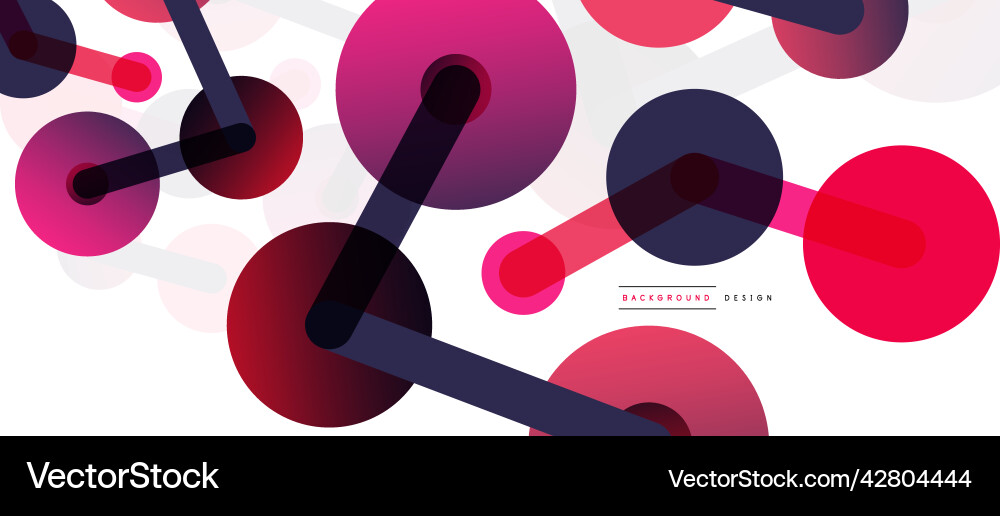 Abstract background round dots connected by lines Vector Image