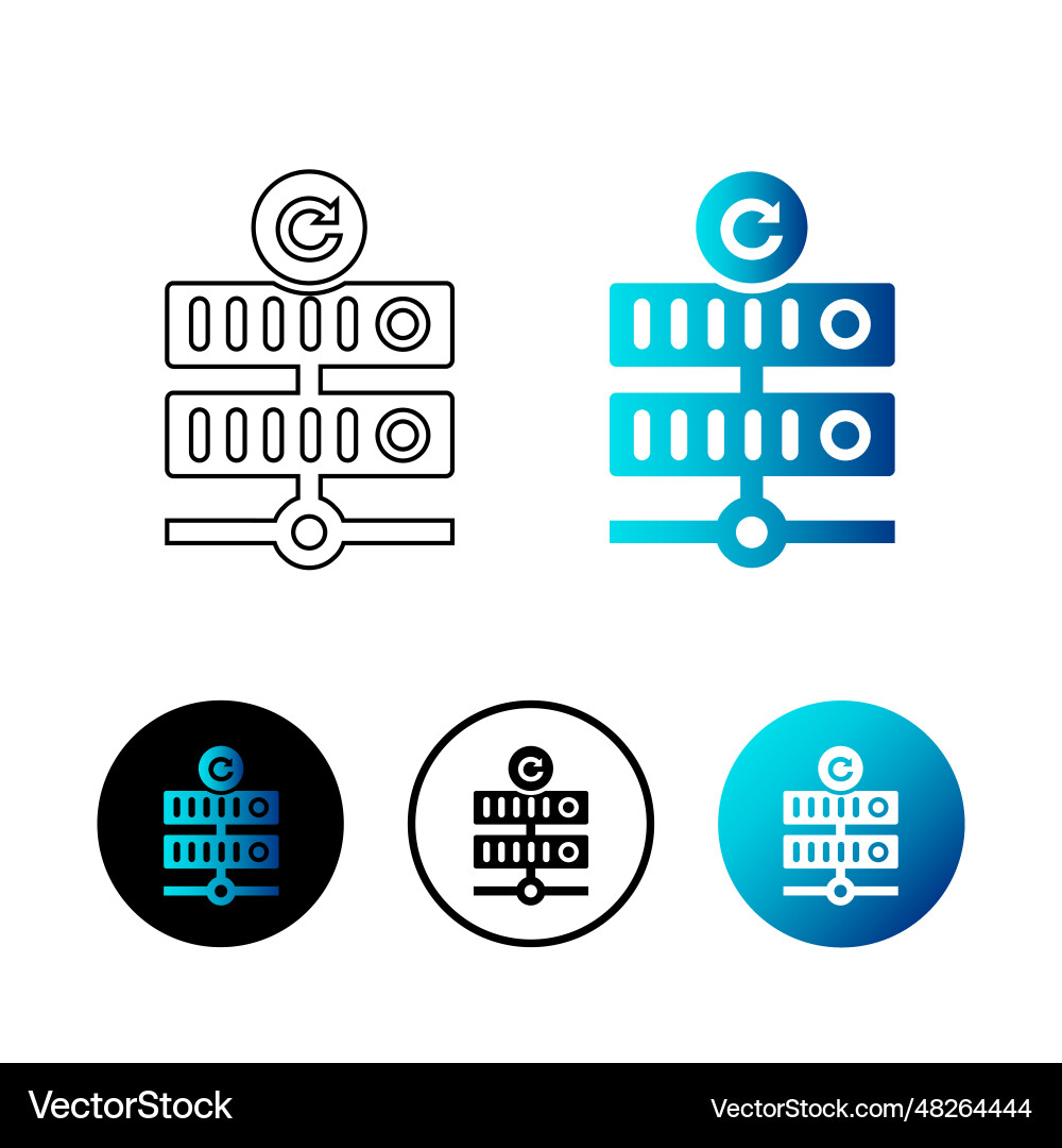 Abstract server reload icon vector image