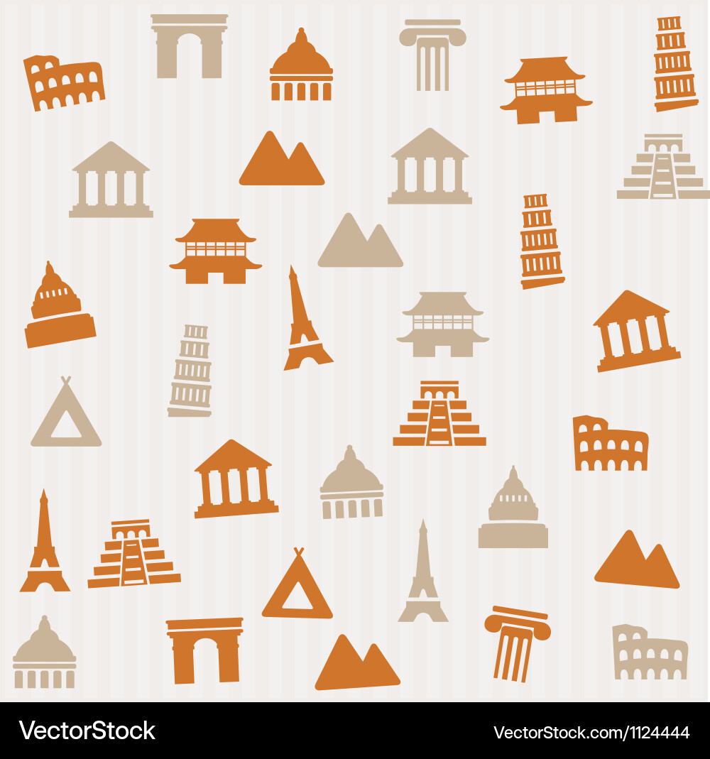 Building seamless pattern vector image