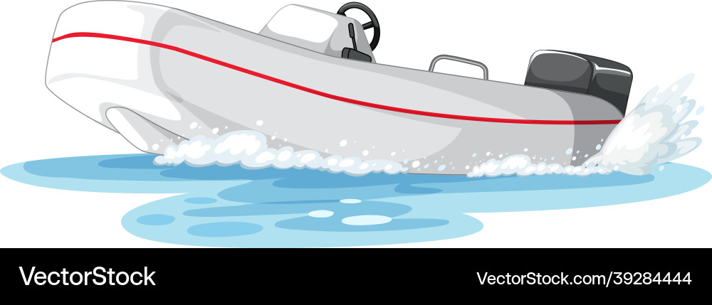 Motorboot oder Schnellboot auf dem Wasser Motorboot oder Schnellboot auf dem Wasser vektorbild