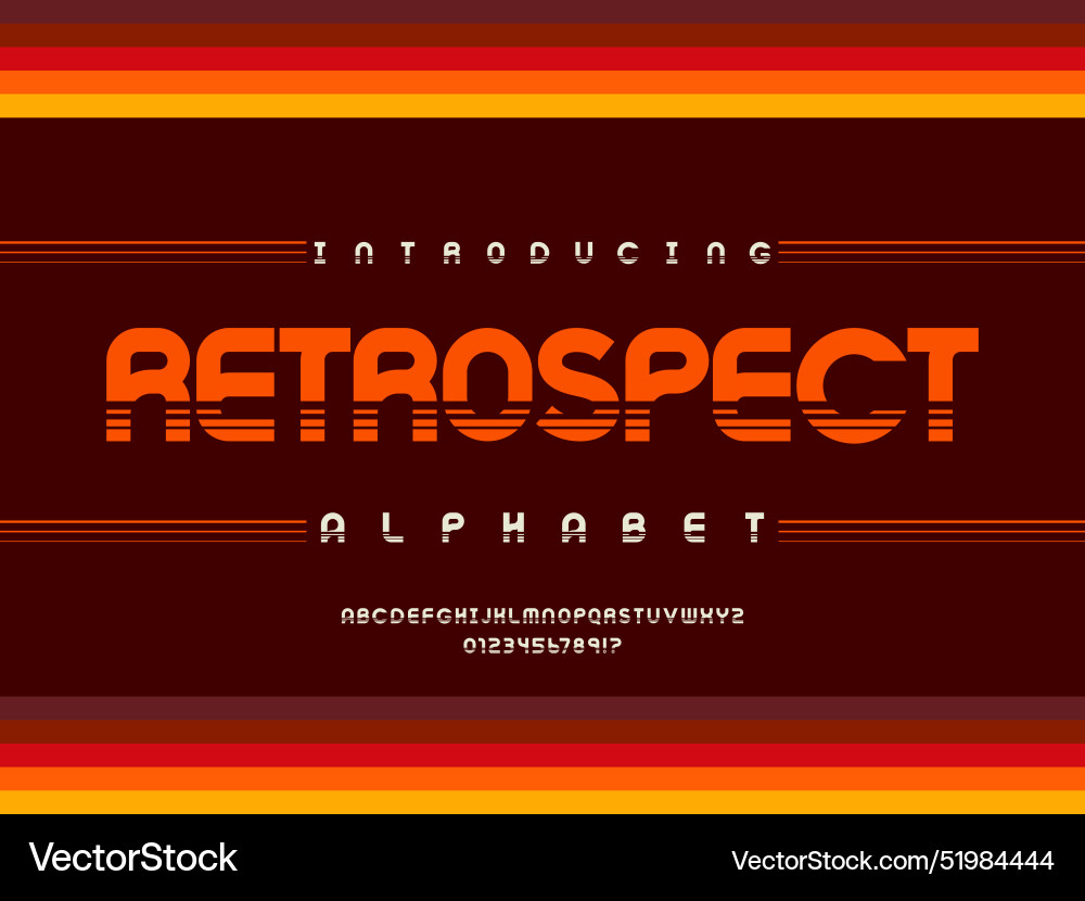 Retro font Vector Image