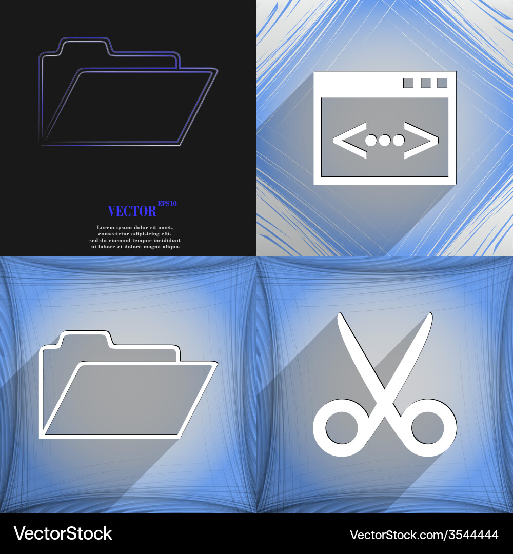 Set of abstract backgrounds with different web vector image