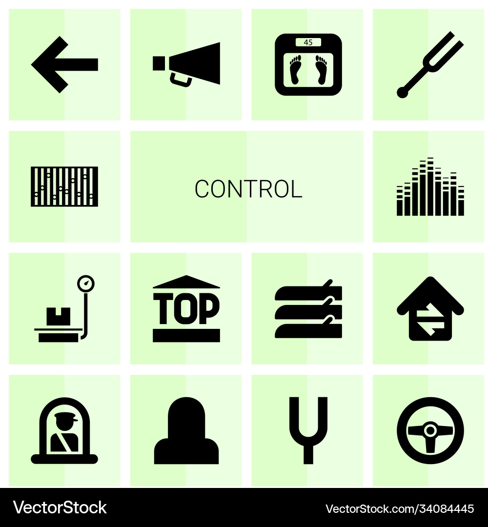 14 control icons Royalty Free Vector Image - VectorStock