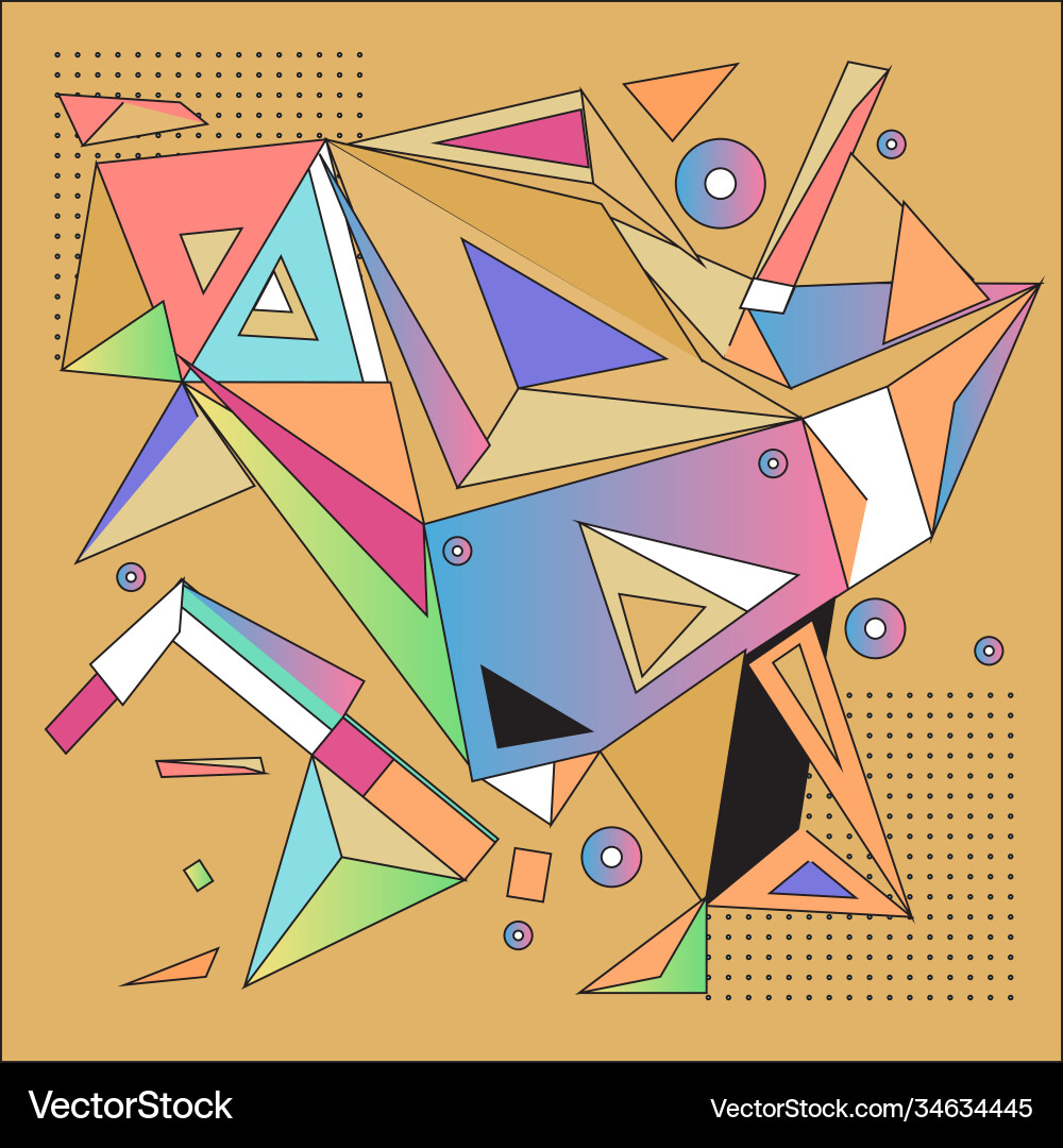 Abstract modern triangles background pattern Vector Image