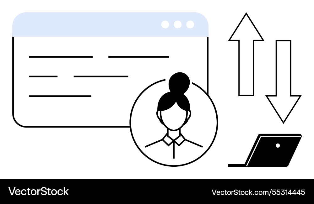 Business communication and user interface concept Business communication and user interface concept vector image