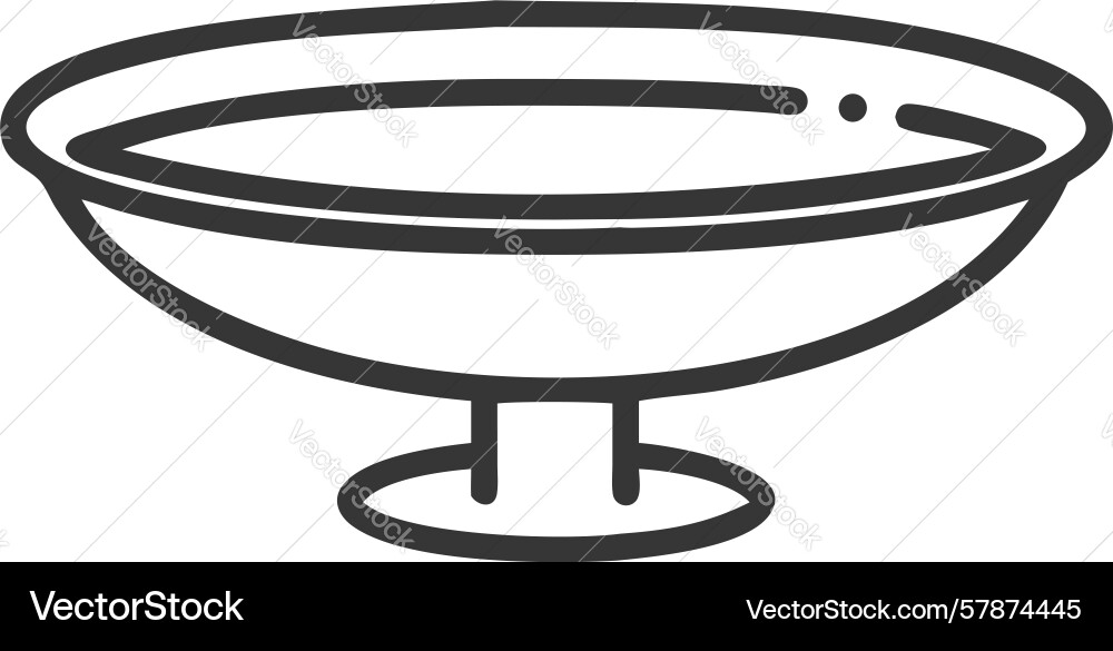 Elegant empty serving bowl design generative ai Vector Image