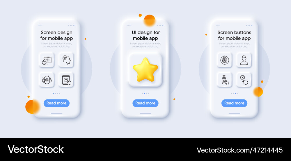 Engineering reject click and fingerprint line Engineering reject click and fingerprint line vector image