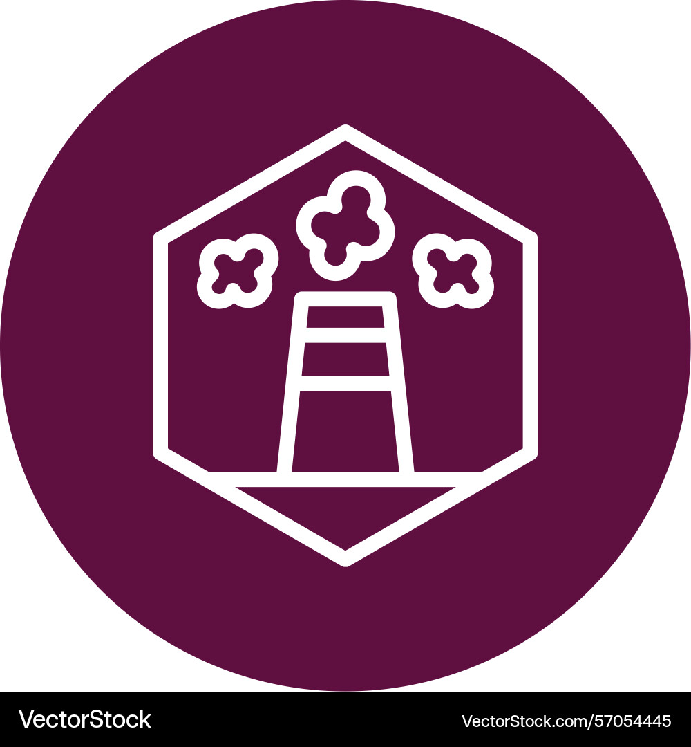 Factory sign line circle style icon design Vector Image