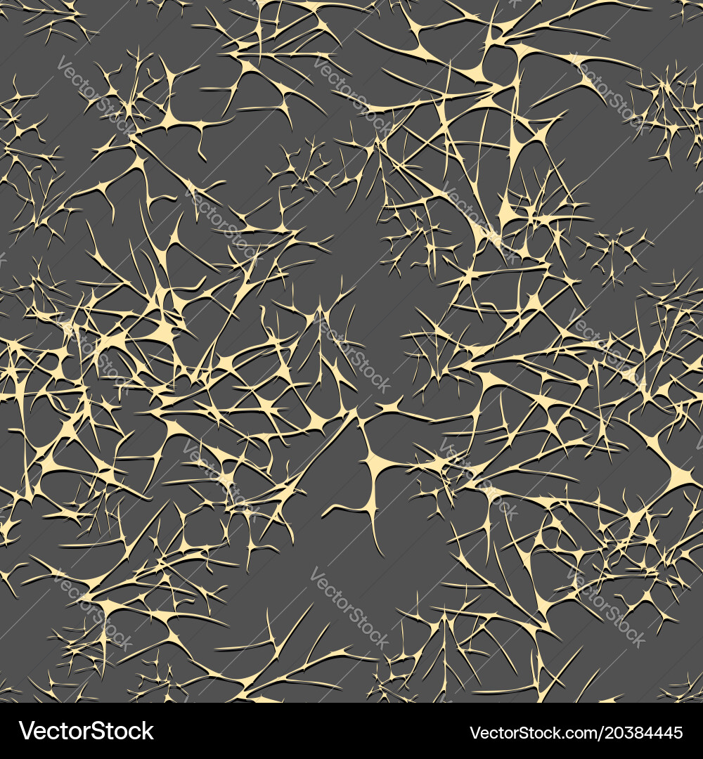 Golden neural seamless pattern vector image