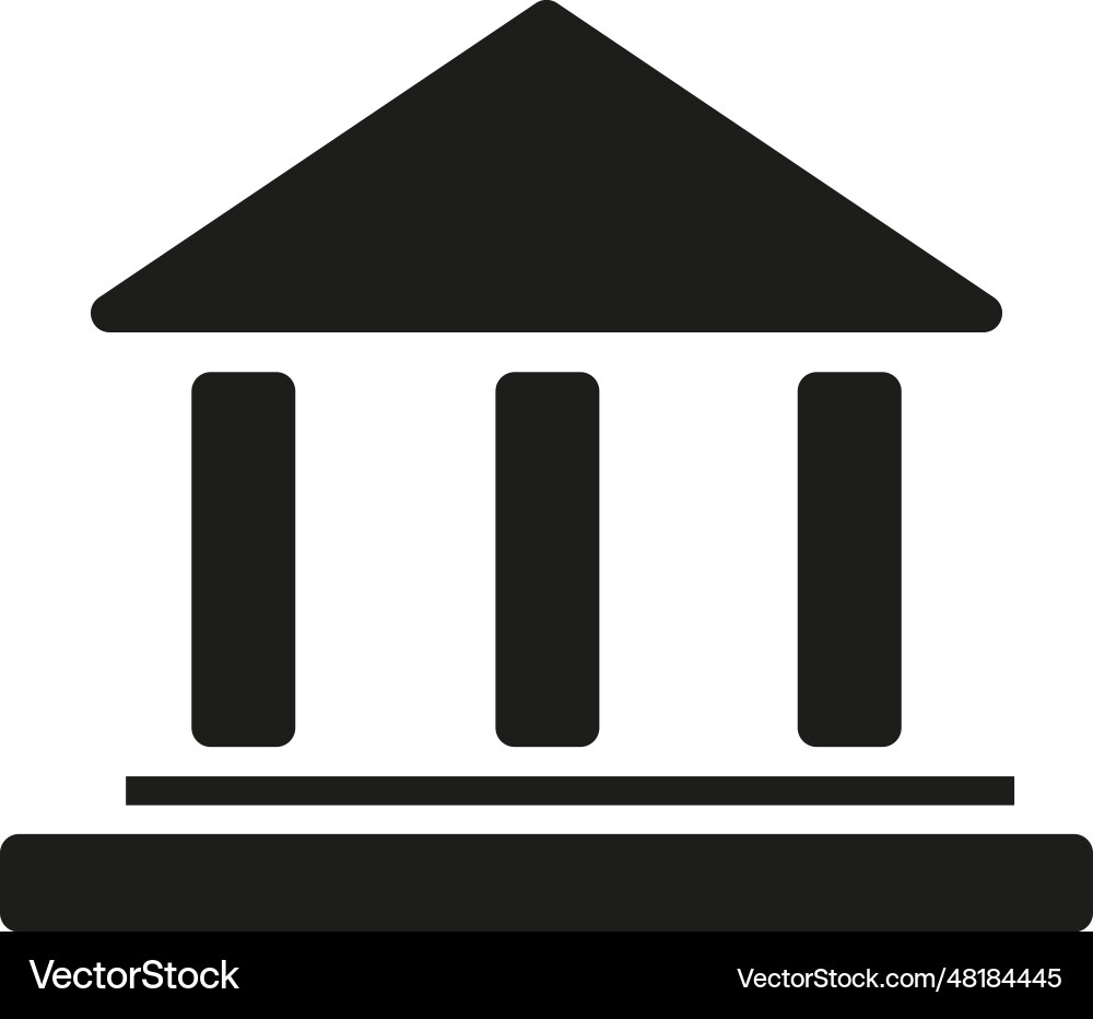 Library building simple icon Library building simple icon Vector Image