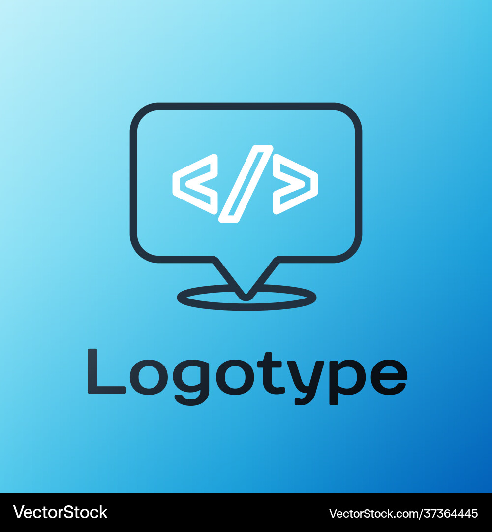 Line web design and front end development icon vector image