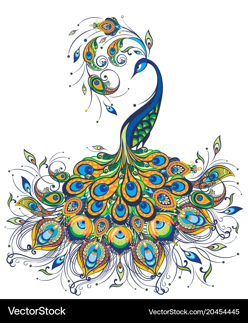 Peacock Royalty Free Vector Image - VectorStock