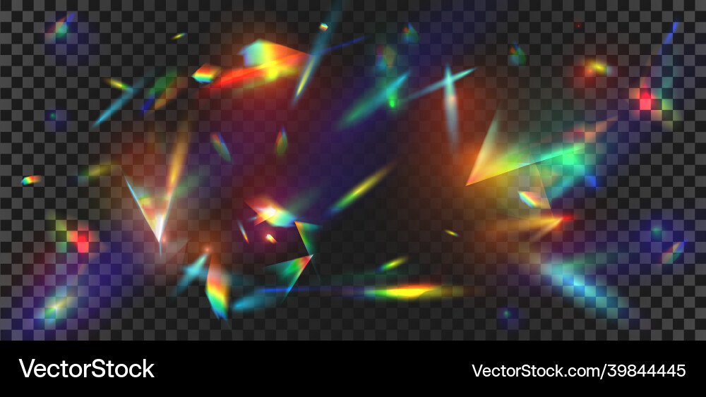 Prismatic Rainbow Light Burst Vector Image