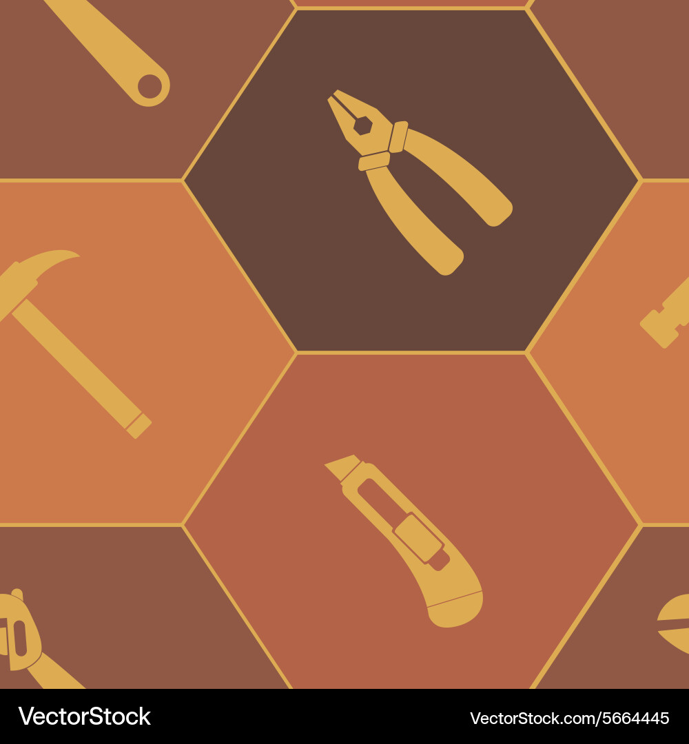 Seamless abstract background with handling tools vector image