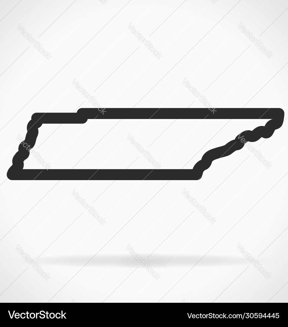 Tennessee State Shape Outline – Royalty-Free Vector | VectorStock, image size:951x1080