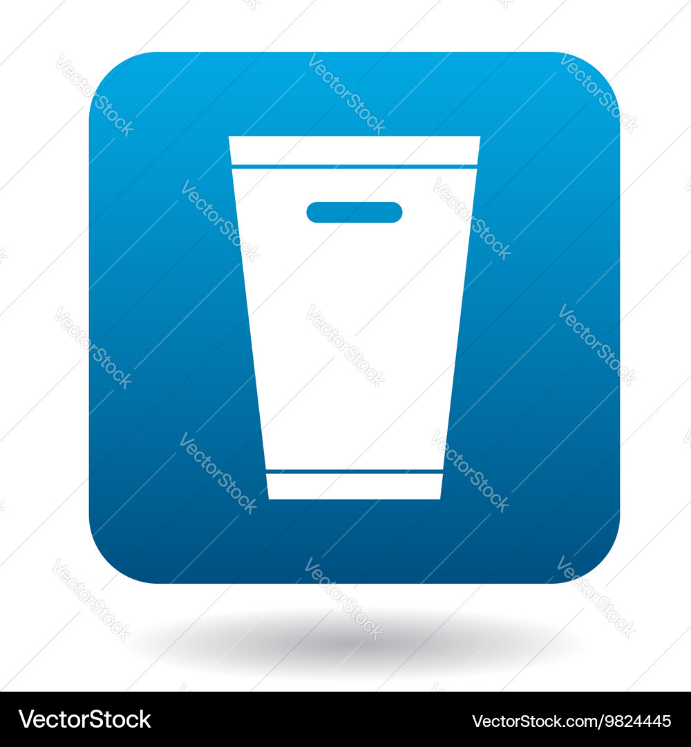 Trash can icon in simple style Vector Image