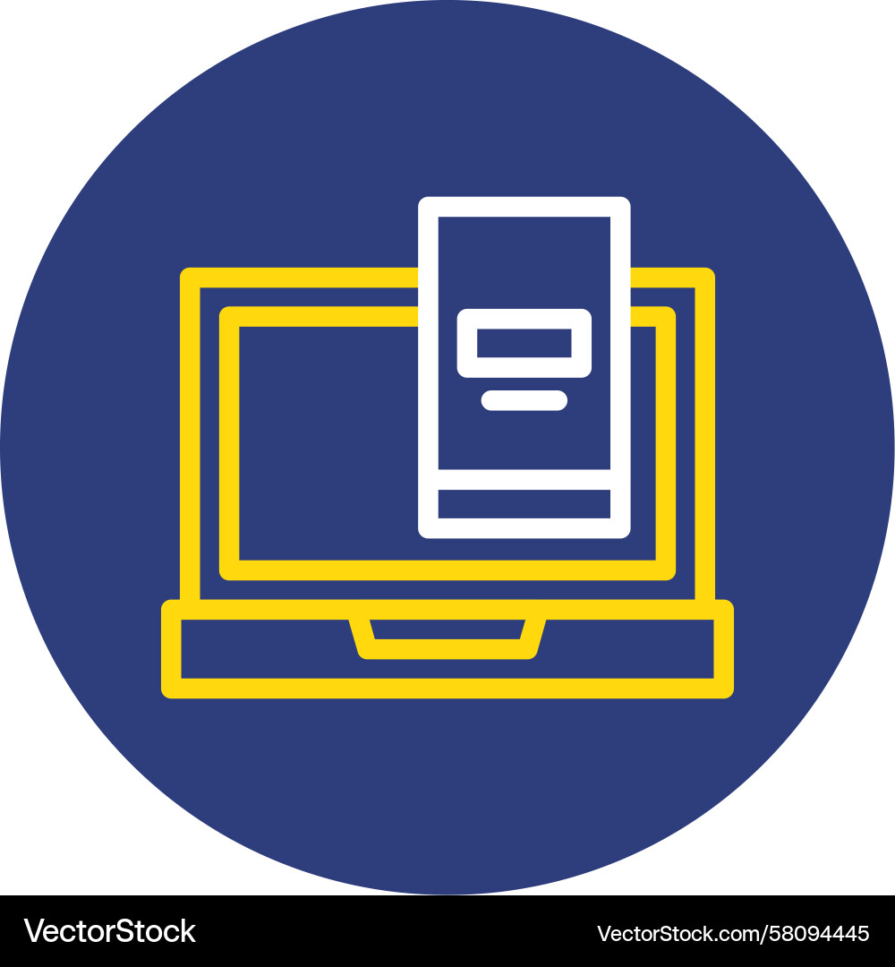 Two-Factor Authentication Circle Icon Vector Image